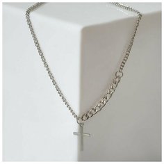 Колье Queen Fair, длина 35 см, серебряный, мультиколор