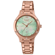 Наручные часы CASIO Sheen SHE-4546PG-3A, золотой, зеленый