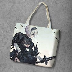 Сумка шоппер Anime Dakimakura, фактура рельефная, мультиколор