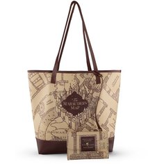 Сумка шоппер Cinereplicas, фактура гладкая, бежевый, коричневый