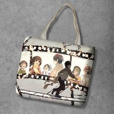 Сумка шоппер Anime Dakimakura, фактура рельефная, мультиколор