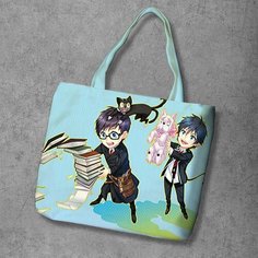 Сумка шоппер Anime Dakimakura, фактура рельефная, мультиколор