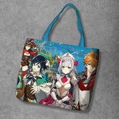 Сумка шоппер Anime Dakimakura, фактура рельефная, мультиколор