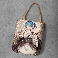 Сумка шоппер Anime Dakimakura, фактура рельефная, мультиколор