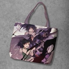 Сумка шоппер Anime Dakimakura, фактура рельефная, мультиколор