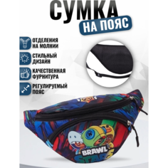 Сумка поясная , фактура гладкая, золотой