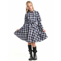 Платье Mini Maxi, размер 122, синий, серый