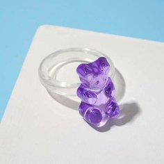 Кольцо Queen Fair, размер 17, фиолетовый, бесцветный