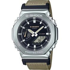 Наручные часы CASIO G-Shock GM-2100C-5A, черный, серебряный