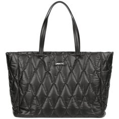 Сумка шоппер FABRETTI, фактура гладкая, стеганая, черный