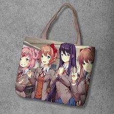 Сумка шоппер Anime Dakimakura, фактура рельефная, мультиколор