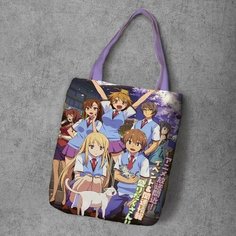 Сумка шоппер Anime Dakimakura, фактура рельефная, мультиколор