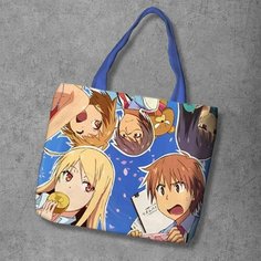 Сумка шоппер Anime Dakimakura, фактура рельефная, мультиколор