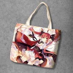 Сумка шоппер Anime Dakimakura, фактура рельефная, мультиколор