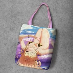 Сумка шоппер Anime Dakimakura, фактура рельефная, мультиколор