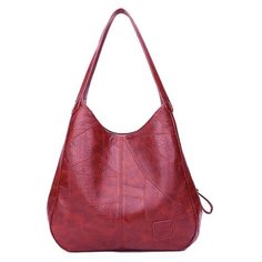 Сумка хобо VINTAGE BAGS, фактура гладкая, красный