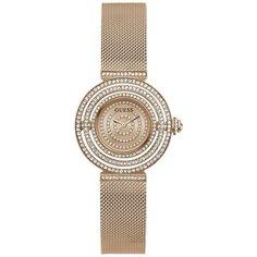 Наручные часы GUESS Dress Steel GW0550L3, розовый, золотой