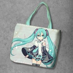 Сумка шоппер Anime Dakimakura, фактура рельефная, мультиколор