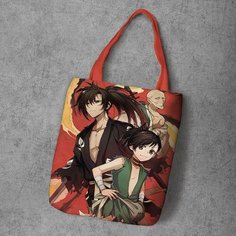 Сумка шоппер Anime Dakimakura, фактура рельефная, мультиколор