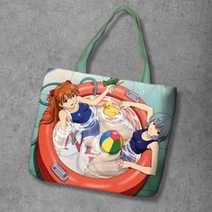 Сумка шоппер Anime Dakimakura, фактура рельефная, мультиколор