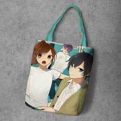 Сумка шоппер Anime Dakimakura, фактура рельефная, мультиколор