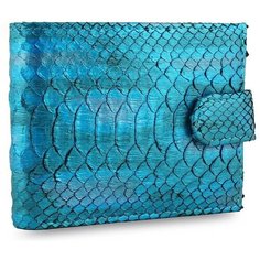 Кошелек Exotic Leather, фактура под рептилию, голубой