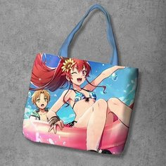 Сумка шоппер Anime Dakimakura, фактура рельефная, мультиколор