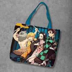 Сумка шоппер Anime Dakimakura, фактура рельефная, мультиколор