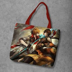 Сумка шоппер Anime Dakimakura, фактура рельефная, мультиколор
