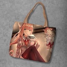 Сумка шоппер Anime Dakimakura, фактура рельефная, мультиколор