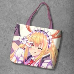 Сумка шоппер Anime Dakimakura, фактура рельефная, мультиколор