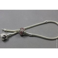 Шарм Handinsilver ( Посеребриручку ) Подвеска-шарм "Шарик со стразами", розовый