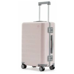 Чемодан NINETYGO Manhattan Frame Luggage, 39 л, размер 20", розовый