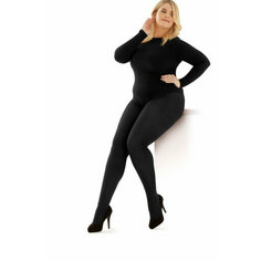 Колготки Pretty Polly Curves Plush Opaque Tights, 60 den, размер XXXXL, черный, синий