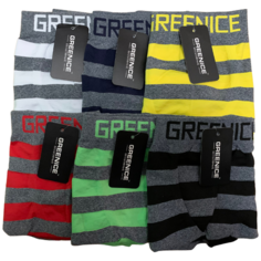 Трусы GREENICE, 6 шт., размер 50-52, черный, белый, красный, желтый, зеленый, синий