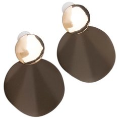 Серьги с подвесками Queen Fair, коричневый, золотой