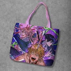 Сумка шоппер Anime Dakimakura, фактура рельефная, мультиколор