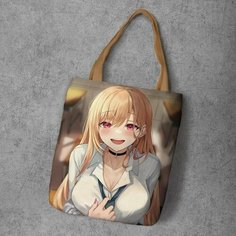 Сумка шоппер Anime Dakimakura, фактура рельефная, мультиколор