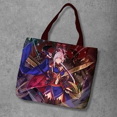 Сумка шоппер Anime Dakimakura, фактура рельефная, мультиколор