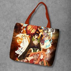 Сумка шоппер Anime Dakimakura, фактура рельефная, мультиколор