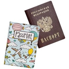 Обложка для паспорта , бирюзовый
