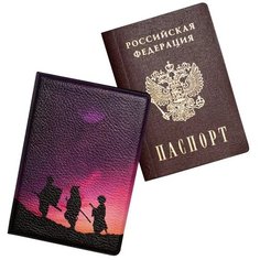 Обложка для паспорта , фиолетовый, фуксия
