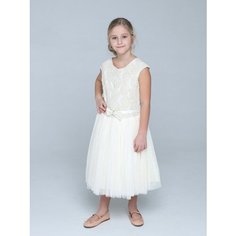 Платье, размер 32, бежевый