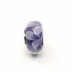Шарм Handinsilver ( Посеребриручку ) Подвеска-шарм из муранского стекла Lampwork фиолетовый (1шт), муранское стекло, фиолетовый