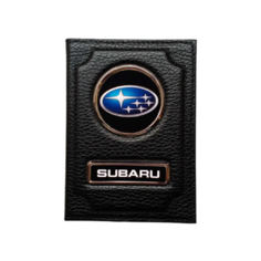 Обложка для автодокументов SUBARU 2453-5, черный