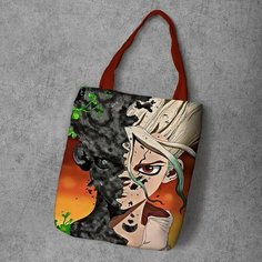 Сумка шоппер Anime Dakimakura, фактура рельефная, мультиколор