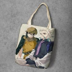 Сумка шоппер Anime Dakimakura, фактура рельефная, мультиколор