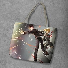 Сумка шоппер Anime Dakimakura, фактура рельефная, мультиколор