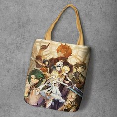 Сумка шоппер Anime Dakimakura, фактура рельефная, мультиколор