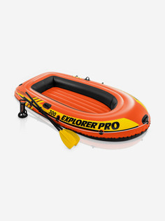 Лодка надувная Intex 58358 EXPLORER Pro 300 Set, 3-местная, насос, весла, до 200 кг, Оранжевый